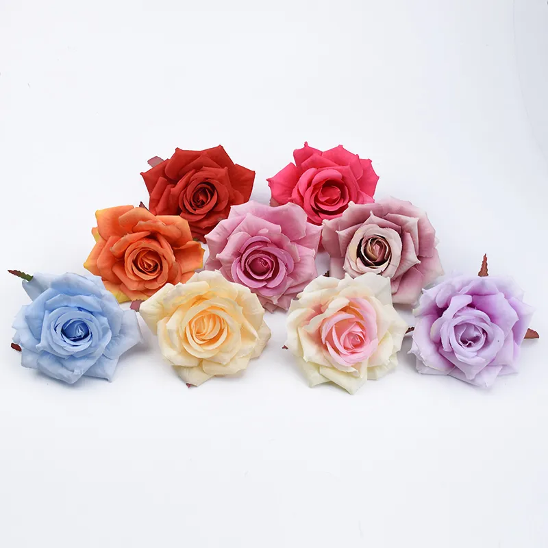 soie roses fleurs mur accessoires de salle de bain décorations de noël pour la maison mariage pas cher plantes artificielles mariée broche Y200903