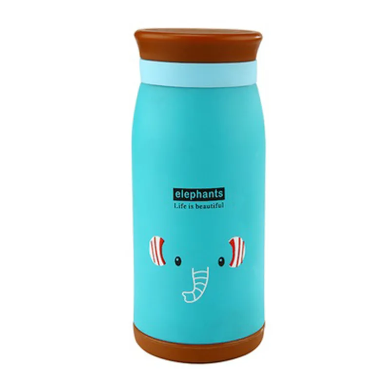 Fashion Cartoon Animals Thermos Bottle Bambini Studente Studente Cute Thermo Tazza Acciaio inossidabile Belly Cup Thermos Thermocup 201204