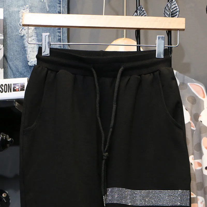Плюс размер 5xl брюки женские новые весенне-осенние корейская версия свободные шаровары с эластичной резинкой на талии повседневные женские брюки 201031