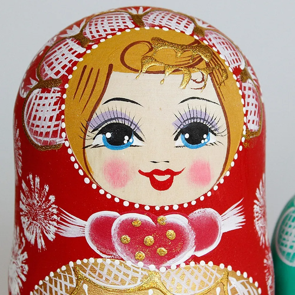 10 lager trä ryska nestande dockor matryoshka hem dekor ornamentsgåva ryska dockor baby julklappar till barn födelsedag z0123