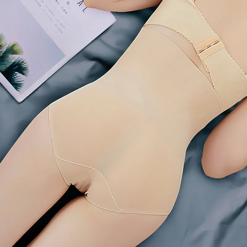 Seta di ghiaccio delle donne Shapewear Hi-Vita breve fermo controllo liscio vita senza soluzione di continuità Trainer Butt Lifter mutandine pancia pancia Body Shaper LJ201209