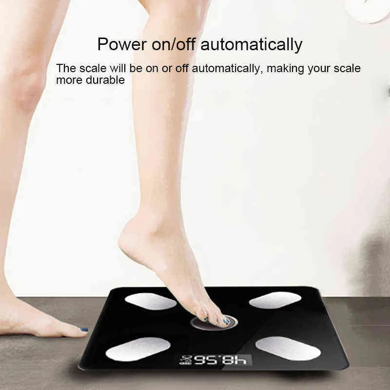 180kg Smart Body Scale LCD Digital Wireless Bluetooth BMI Weight Monitor Health Analyzer Fitness Lose Weight Tools Scales H1229