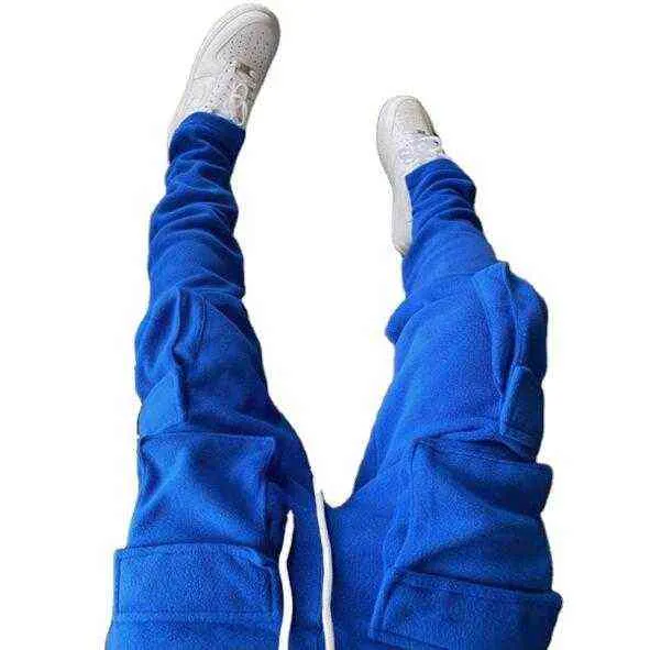 2021 automne hiver Streetwear Men039s Cargo pantalon poches pantalons de survêtement pantalons décontractés hommes pantalons de Jogging pantalons de survêtement H1223303e8531142