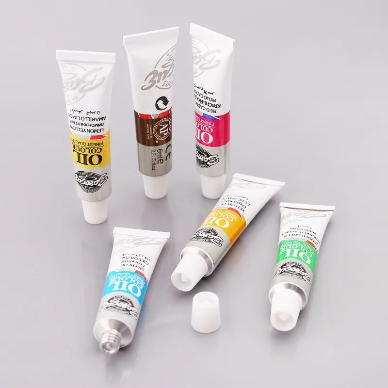 i pittura acrilica disegno pigmento pittura a olio tubo da 6 ml con set di pennelli forniture artisti W91A 201226