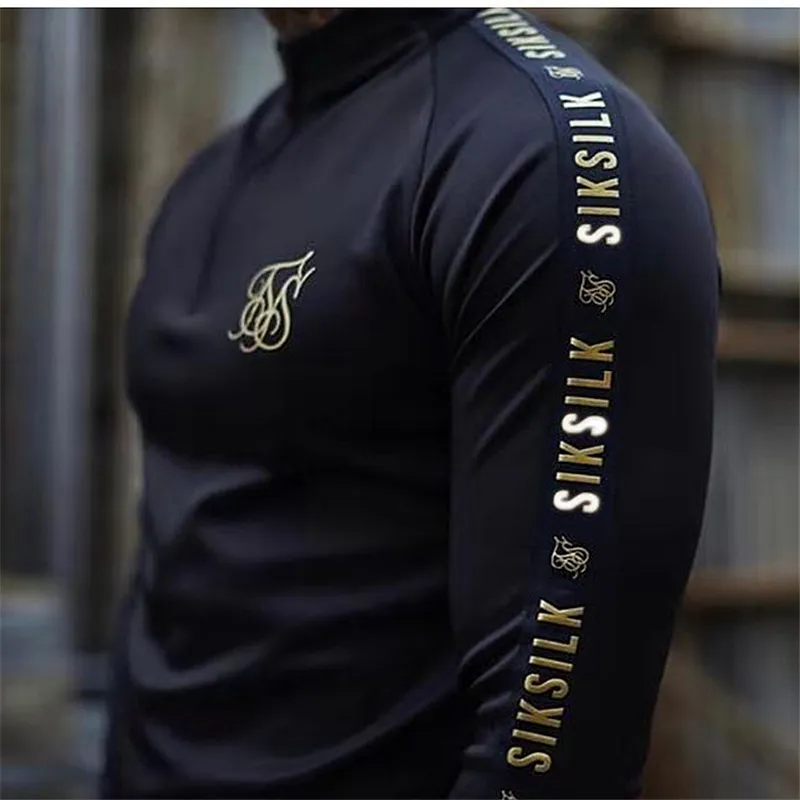 Silk Spain Shirts Men SikSilk Long Sleeve T Shirt Men Autumn Sweatshirts Streetwear Sik Tshirt Silk Silk Sweatshirt 0013 1118