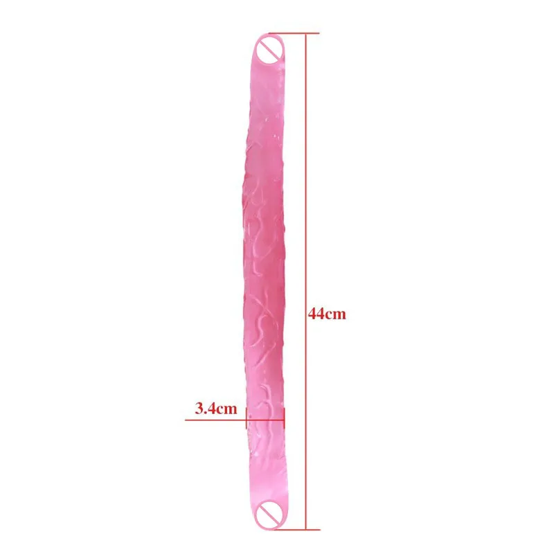 더블 헤드 딜도 유연한 긴 이중 듀얼 엔드 페니스 젤리 섹스 토이 레즈비언 자위기 항문 딜도스 2012095353118