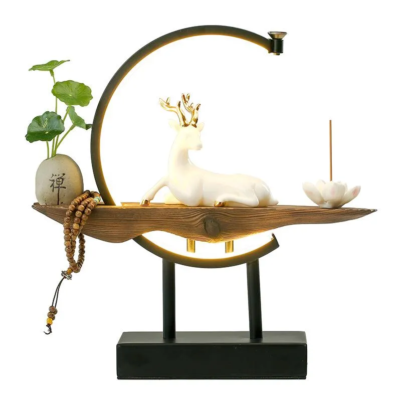 Deer White Deer Incenso Burner Burner Waterfall INCENSE Porta del forno Censer in ceramica con coni di incenso 20 % 8076059