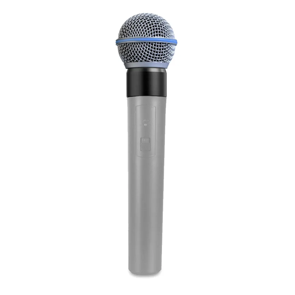Cloche de cartouche de micro pour microphone sans fil Beta58A, avec bande bleue et filtre de bonnette en mousse