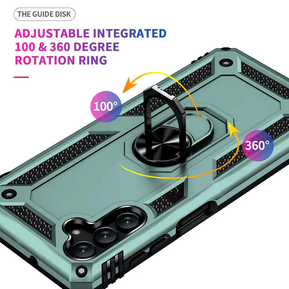 Rugged Armor TPU Bumper Ring Stand Shockproof Cases For Samsung Galaxy A13 5G 6.5 inches Back Cover Coque Fundas PC Shell Housing