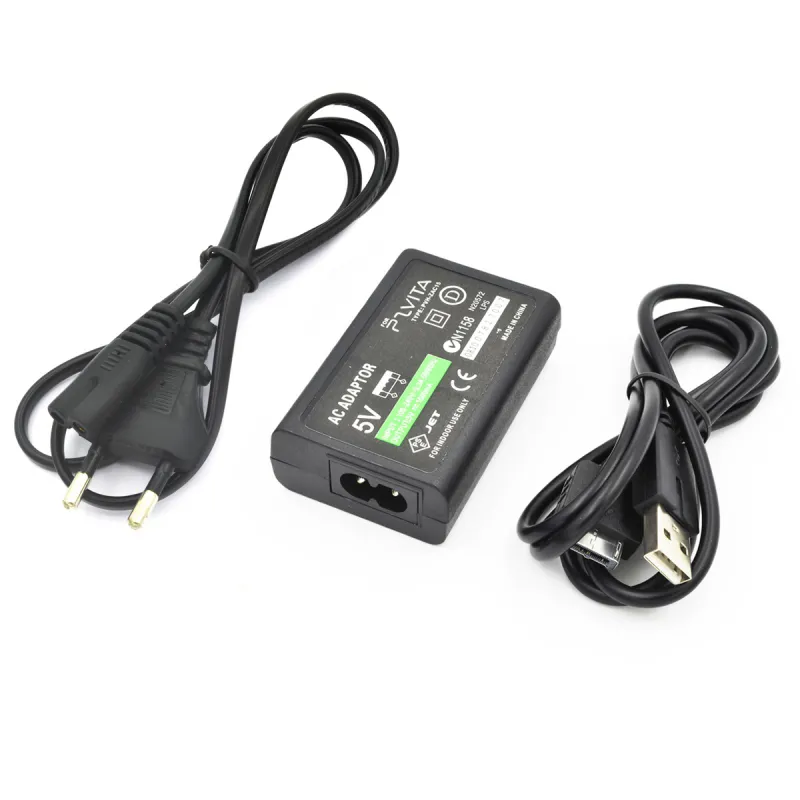 US/EU Plug USB Data laddning Kabel Hemväggladdare Strömförsörjning AC -adapter för Sony Playstation PSVITA PS VITA PSV 1000