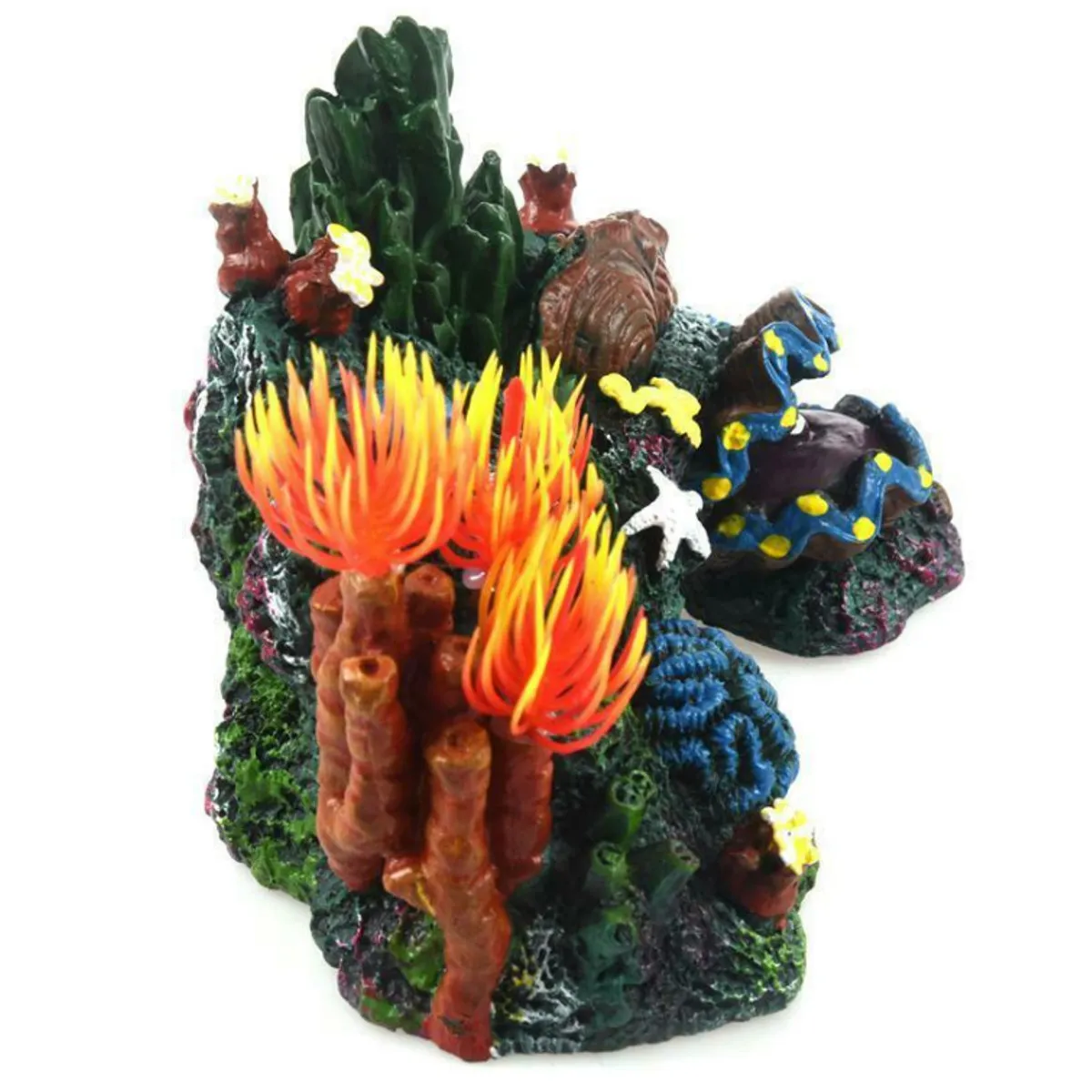 Resina Coral Plant Shell Reef Mountain Cave rium Decor Fish Tank Decorazione Accessori Y200917