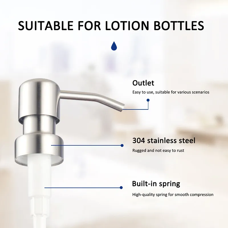 28/400 Mason Jars DIY Soap Dispenser Pump Soap Bottle Bird Head Replacement Home Bathroom Fits Standard For Most Liquid Pumps