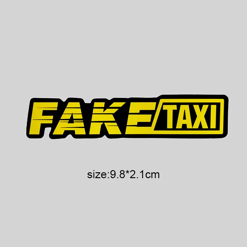 Три Ratels Желтый фальшивый такси логотип из ПВХ водонепроницаемые витрины наклеек автомобильной машины и наклейки и наклейки 9514792
