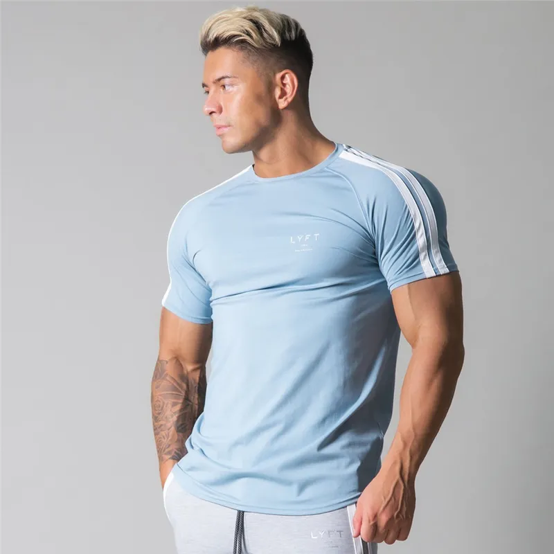 Palestre Abbigliamento finezza Running shir uomo O-collo -shir coon bodybuilding Spor shirs ops gym raining shir 220318