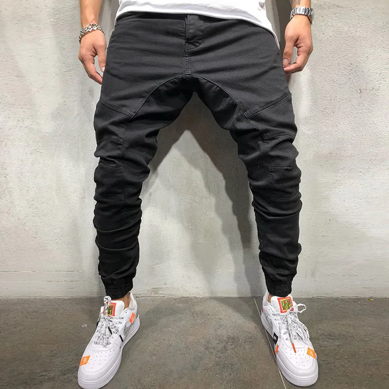 E-Baihui 2021 Primavera Autunno Felpa Hip-Hop Pantaloni con Cerniera Laterale Tessuto da Uomo Pantaloni Casual Hip Hop Calzamaglie il Tempo Libero Nuovo Maschio K109