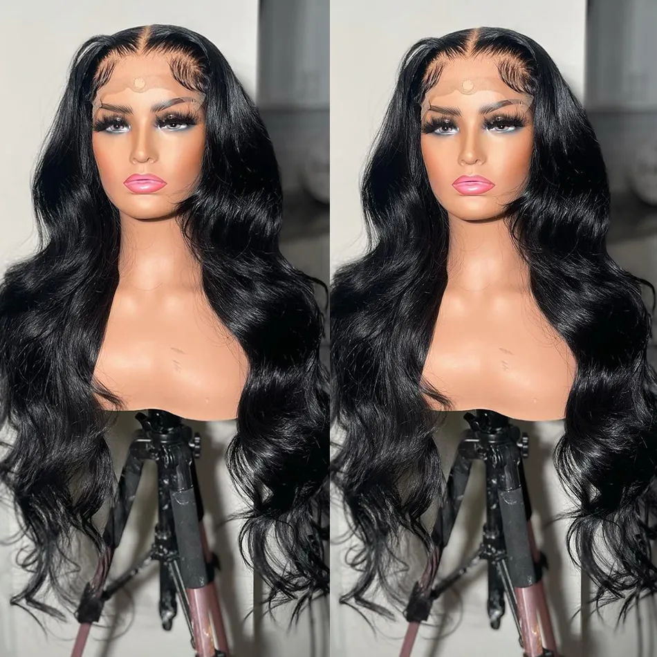 13x6 Body Wave Lace Wig Human Hair Pruiken Braziliaans 30 40 inch Water Wave 5x5 Transparante kanten sluiting Frontale pruik voor zwarte vrouwenfactory Dire