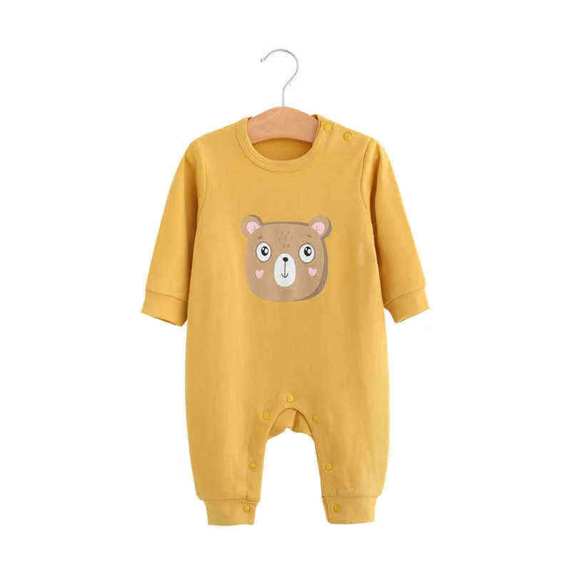 Infant Newborn 0-12M Children's Clothing Unisex Spring Bebe Baby Jumpsuit Rompers Cotton Boy Girl Long Sleeve Ropmer onsie G1221