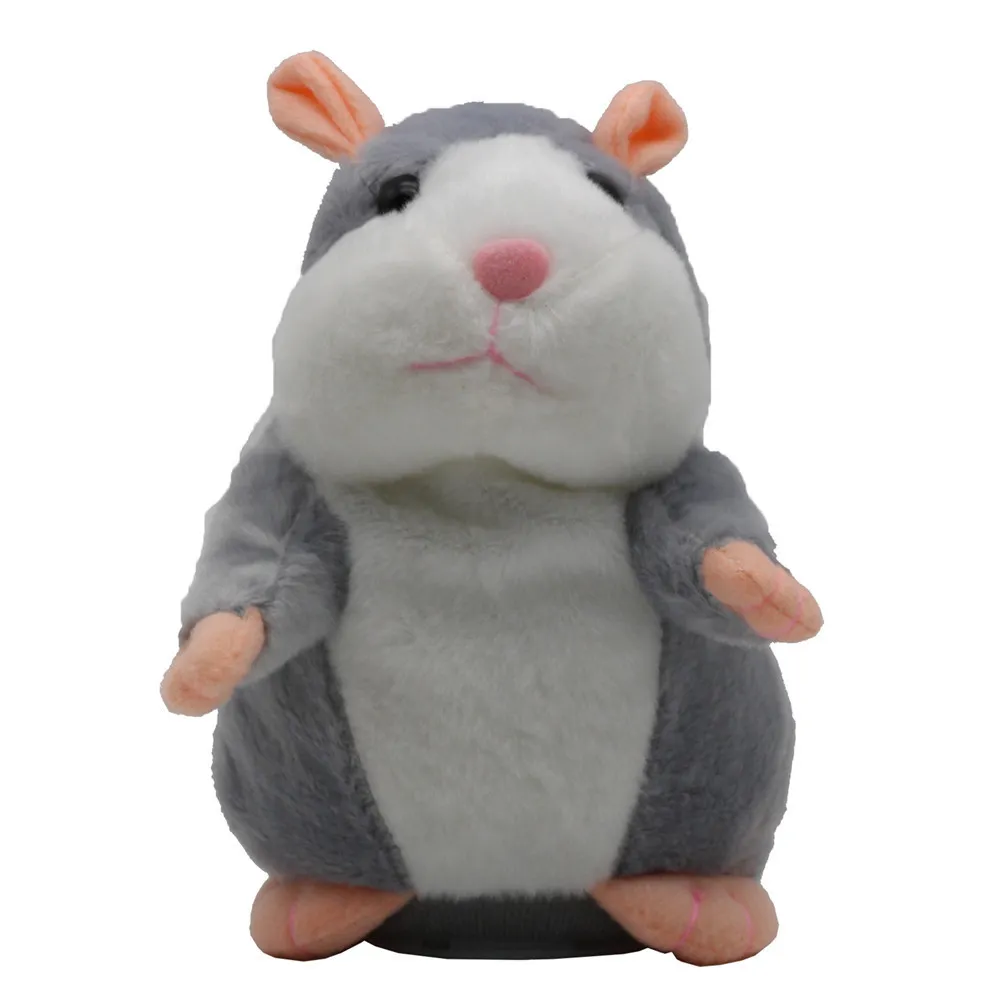 Konuşan Hamster Fare Pet Peluş Oyuncak Teslim Konuşma Ses Kayıt Ses Kayıt Hamster Eğitim Oyuncak Çocuk Hediyeleri 15 CM LJ201126