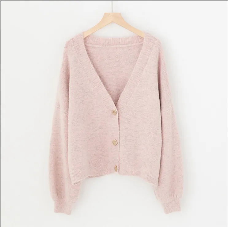 HSA Autumn Winter Women Sweater Cardigans Excertize v Neck Knit Cardigans Girls Outwear Corean Chic Tops Suete Mujer Poncho 200924