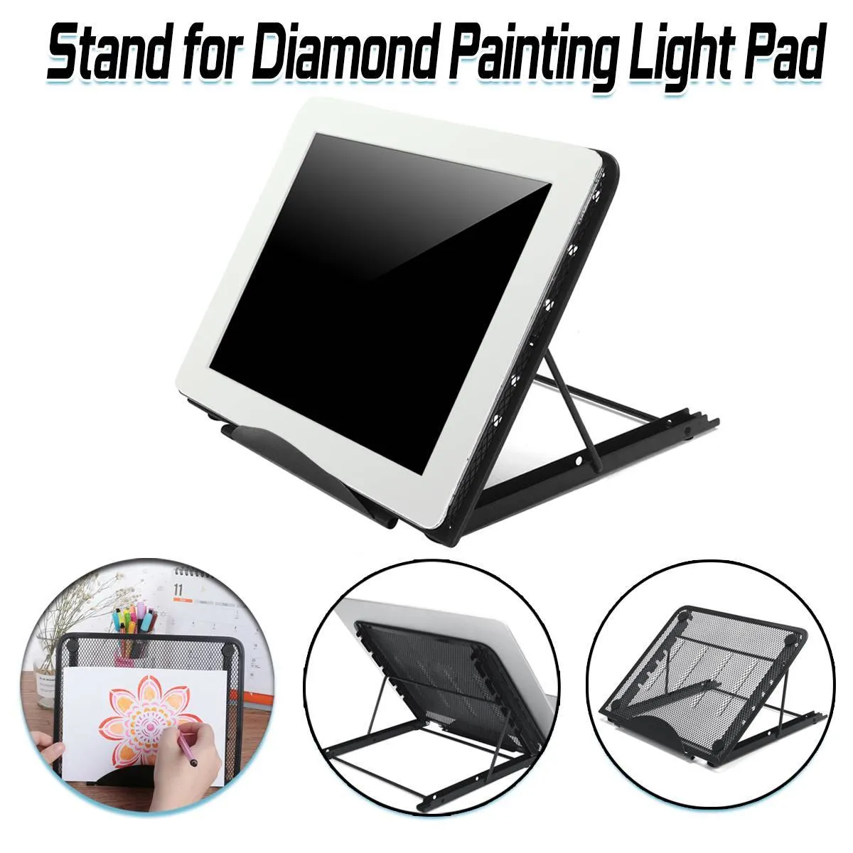 قابلة للطي A4 LED Diamond Painting Pad Pad حامل 5D DIY Diy Diamond التطريز Cross Schitch 6 Level Book Tablet حامل C16631977