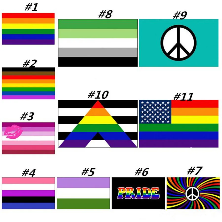 ホットレインボーの国旗90x150cmアメリカの同性愛者とゲイプライドポリエステルバナーフラッグポリエステルカラフルなレインボーフラグ
