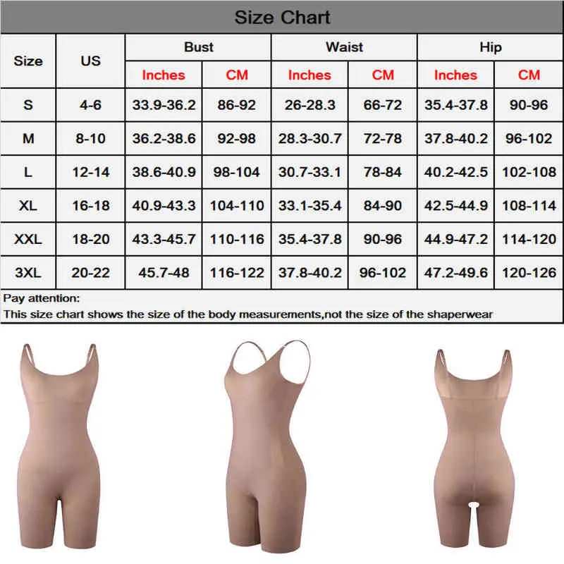 HEXIN Women Full Body Shaper Seamless Firm Control Waist Underbust Trainer Corset Girdle Bodysuit Shapewear fajas 220104