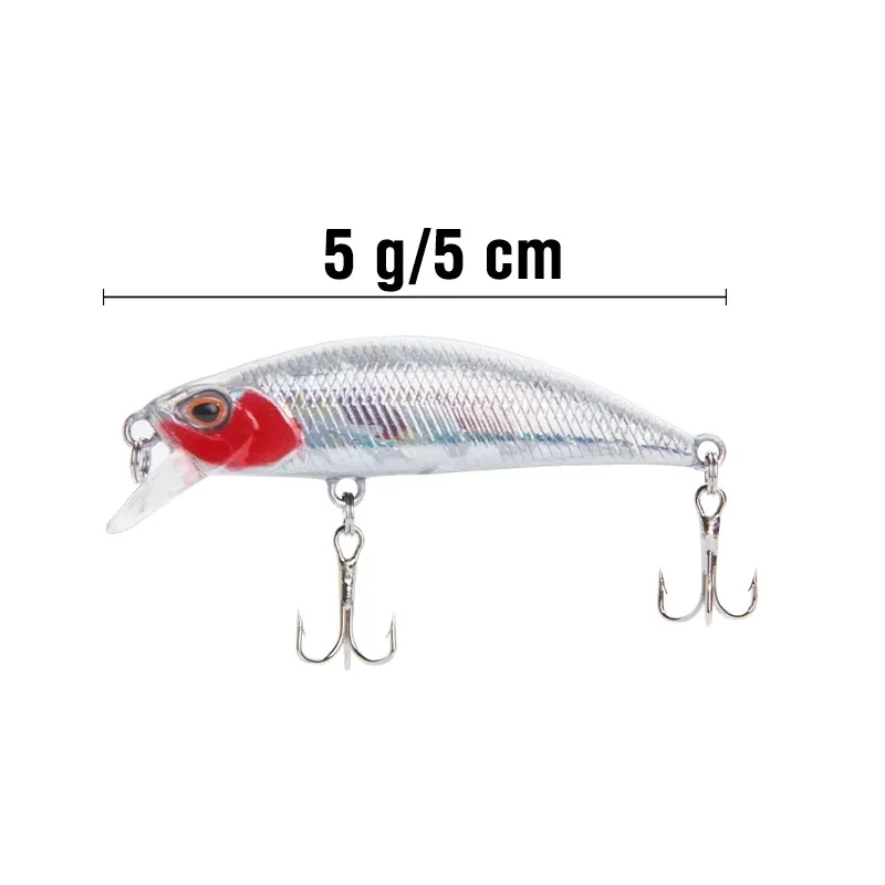 5g 5cm Minnow Fishing Lure Laser Hard Artificial Baits 3D Eyes Fishing Tackle256z
