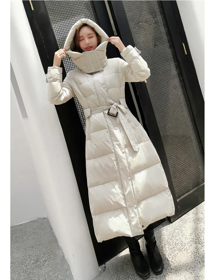 Winter Fashion new hooded jacket Thicken large size blue black White women's down coat 200923