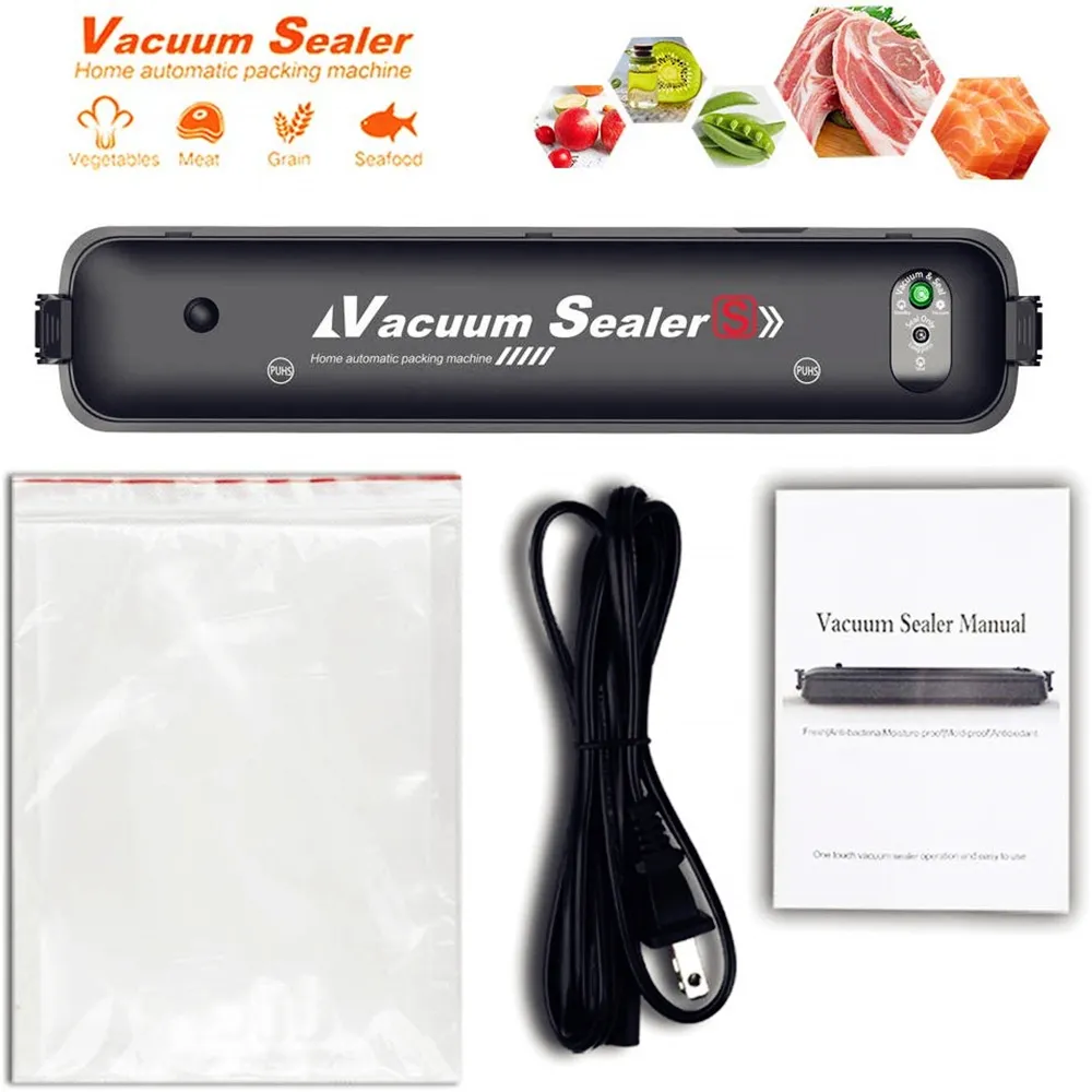 Vacuum Food Sealing Machine Safety Certification meat Sealer with Bags Starter Kit Dry and Moist Modes for Keep fruit fresh273r