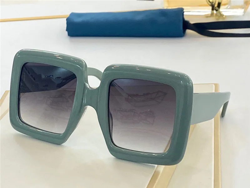Luxus-Designer-Damensonnenbrille 0783S Große quadratische Plankenrahmenbrille Sommerlicher wilder Stil Lebendiger mintgrüner Farbrahmen UV400 Protec2208