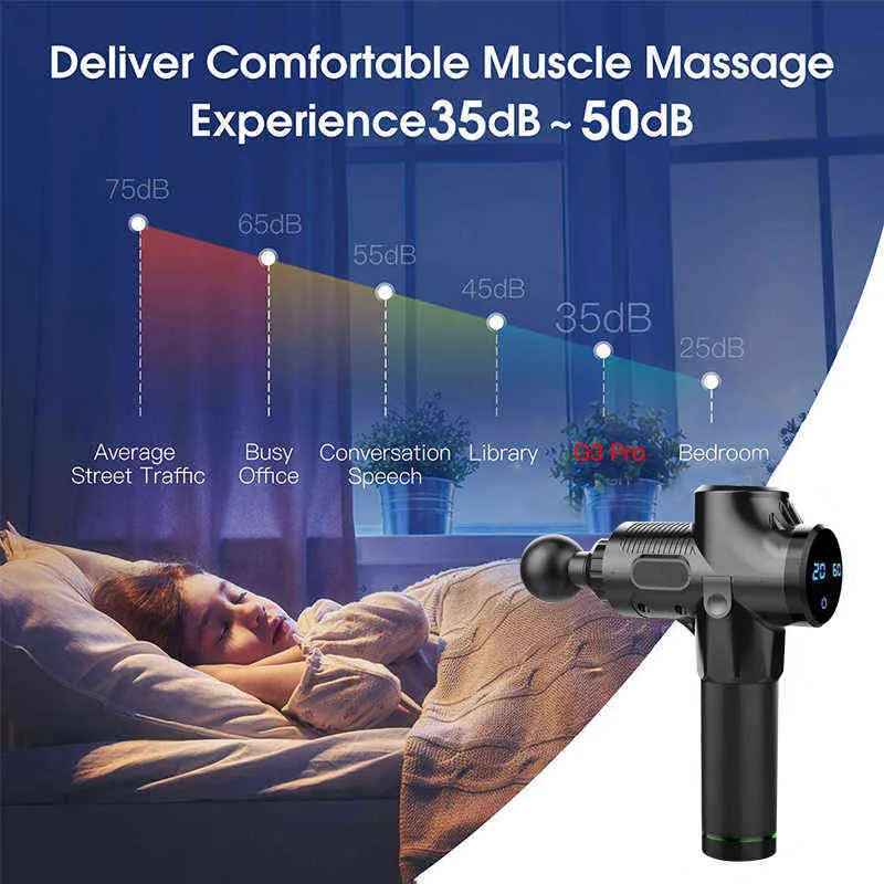 Massagepistole Muskelstimulator 30 Geschwindigkeiten Body R Black Phoenix A2 MG47091 211229