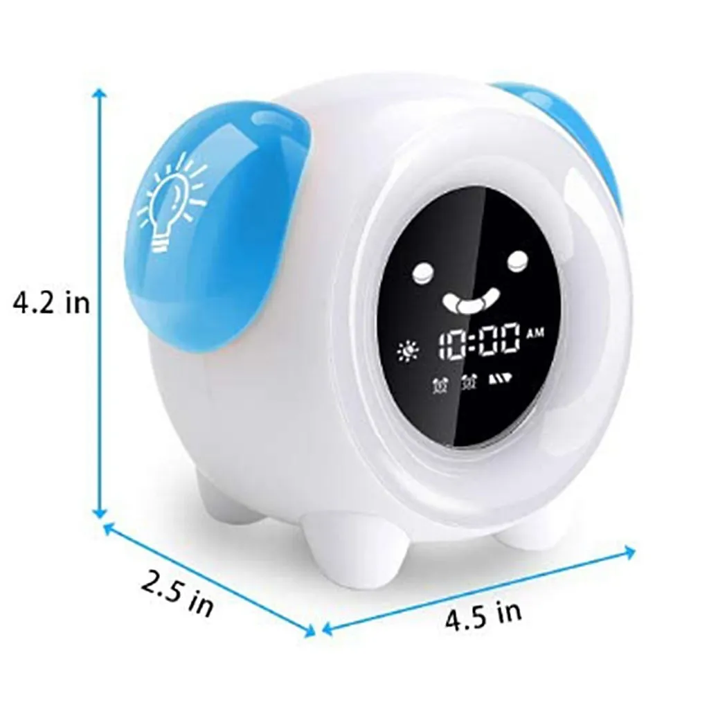 Sveglia sveglia Luce notturna Sveglia leggera Lampada da tavolo camera dei bambini Lampada da scrivania USB Regalo bambini Macchina il sonno # 0826g30 LJ201211