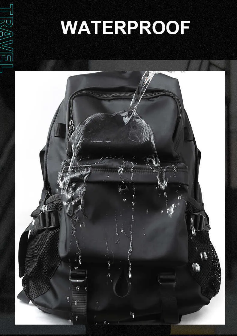 Hommes mode sac à dos 15.6 pouces sac à dos pour ordinateur portable hommes étanche voyage en plein air sac à dos école adolescent Mochila sac affaires sacs 210929