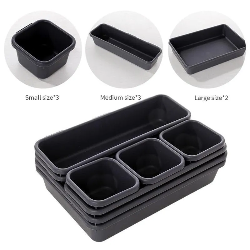 Adjustable Drawer Style Make Up Storage Box Plastic Sundrie Cosmetic Container Divider Desk Organizer Jewelry Y200628