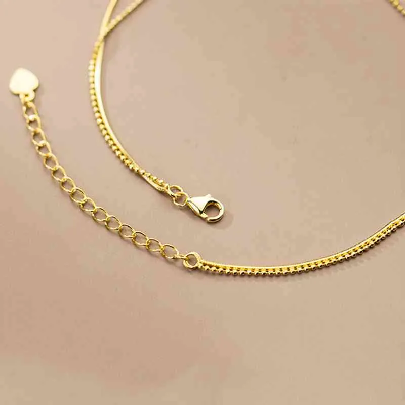 Kamira Real 925 srebrny srebrny vintage prosty podwójna warstwy koraliki kostki Bone Bell For Women Wedding 18K Gold Fine Jewelry5472988