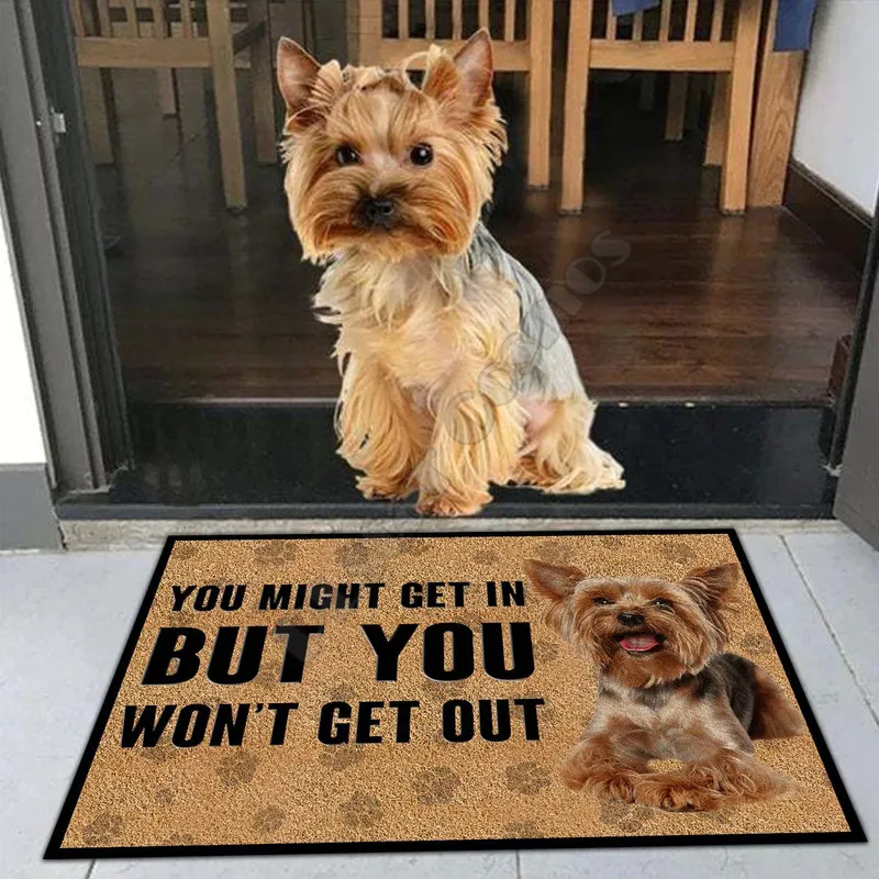 Rottweiler paillasson 3D imprimé mon chien antidérapant porte tapis de sol décor porche 220301