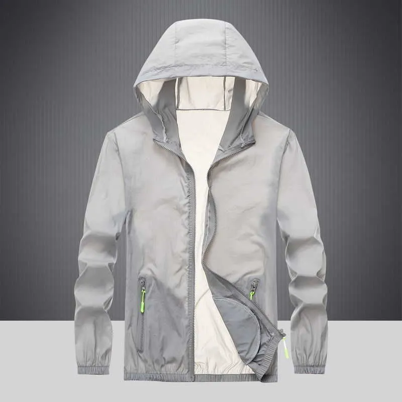 7xl tamanho grande verão roupas de proteção sol 2021 fina respirável gelo seda ao ar livre mosquiteiro jaqueta masculina proteção UV x0710