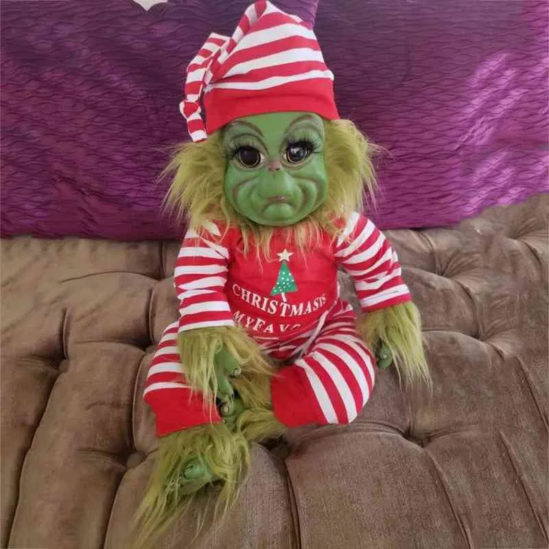 인형 귀여운 크리스마스 20 cm grinch 아기 박제 봉제 장난감 아이를위한 Xmas 선물에 집 장식 Navidad decor212m