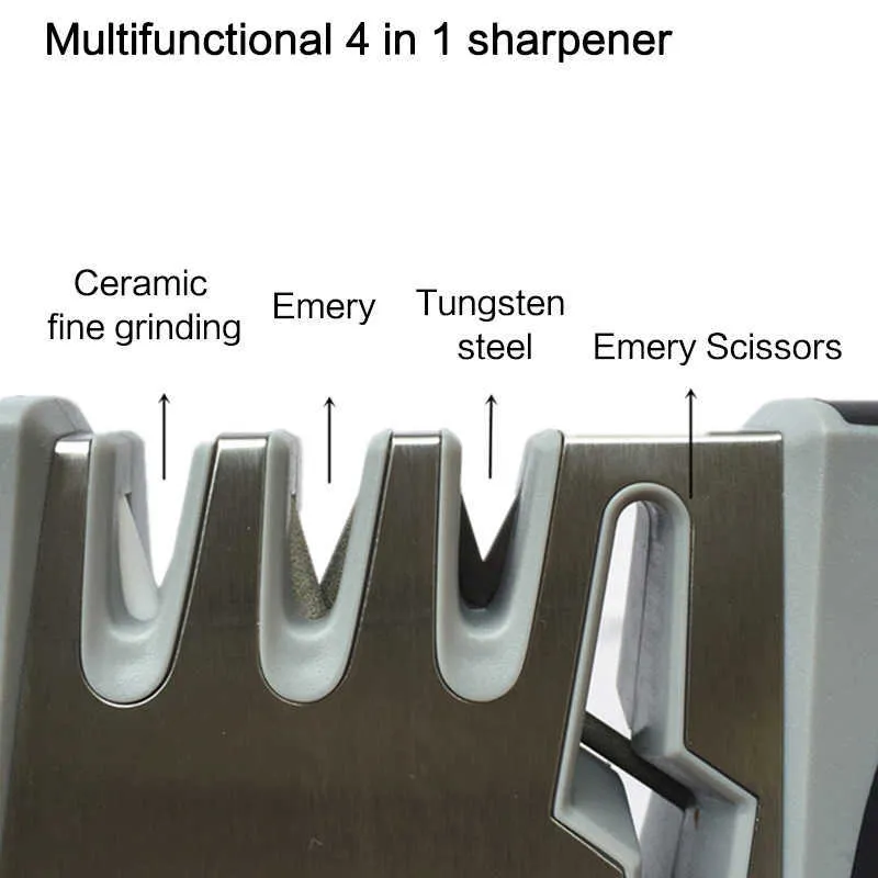 Çok İşlevli Bıçak Bileyici 4 1 Elmas Kaplamalı Güzel Çubuk Makaslar Ve Makas Profesyonel Mutfak Bileme Taş 210615