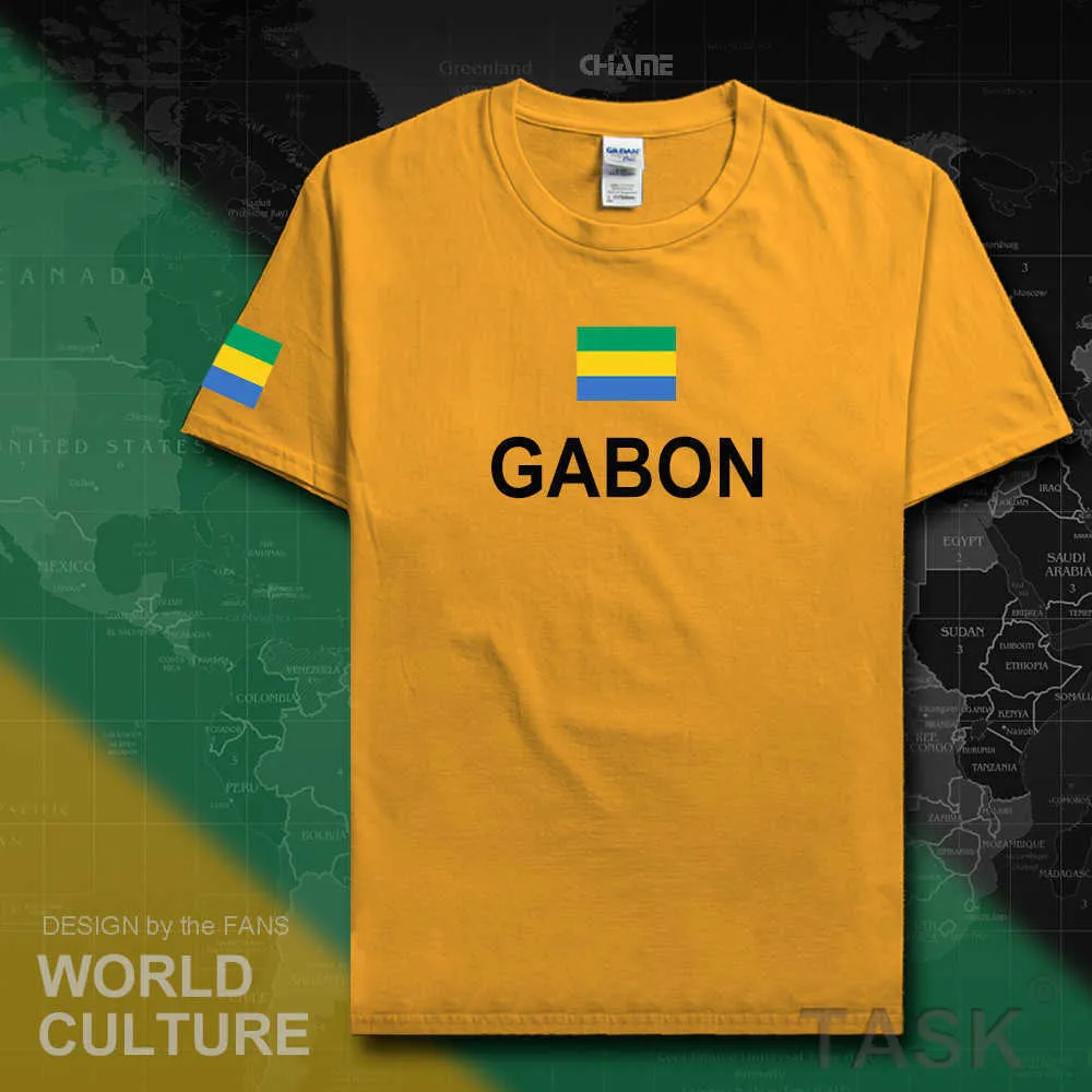 Gabonese Republic Gabon men t shirt fashion jersey nation team 100% cotton t-shirt clothing tees country sporting Gabonaise X0621