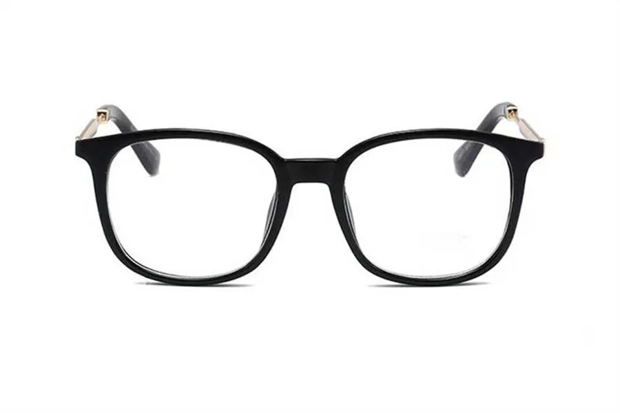 새로운 패션 선글라스 투명 렌즈 디자이너 태양 유리 남자 남성과 여성 광학 안경 측 금속 정사각형 안경 풀 프레임 205H