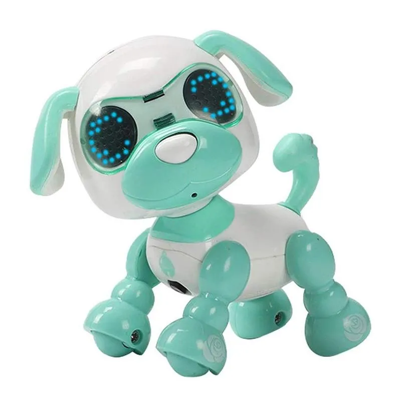 Mode Intelligent Puzzle chien de compagnie enfant Robot chien jouet yeux chiot cadeaux LED jouet animal de compagnie éducatif anniversaire enregistrement sonore