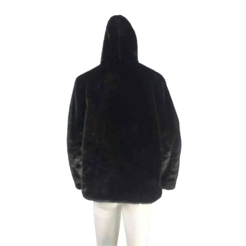 Mäns Medium och Long Fur Coat Fritid Försäljning Mink Imitation Wear 211207