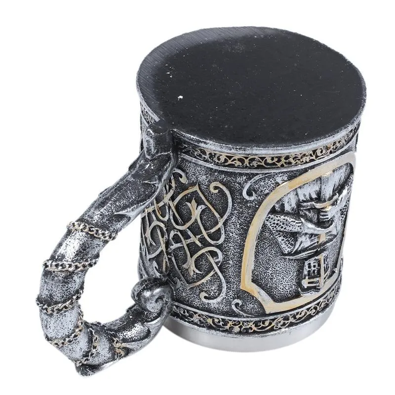 Kubki Medieval Templar Crusader Knight Mug Suit of Armour The Cross Bein Tankard Coffee Cup3641