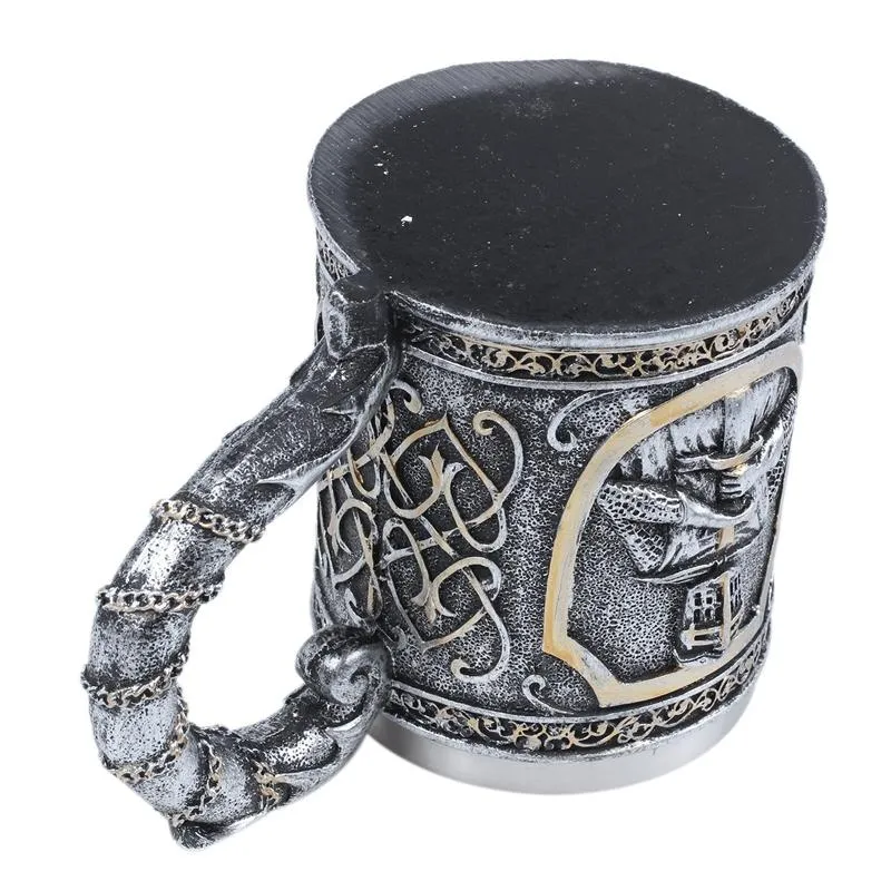 Muggar Medieval Templar Crusader Knight Mug Of Armor The Cross Beer Stein Tankard Coffee Cup3641