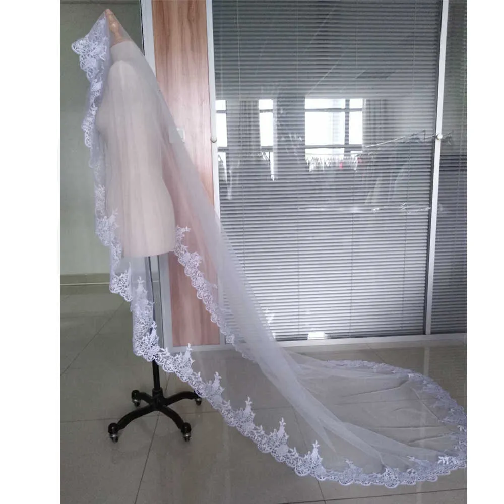 veu-de-noiva-longo-3-Meters-White-Ivory-bridal-Veils-Lace-Appliqued-Edge-Wedding-Veils-Wedding (1)