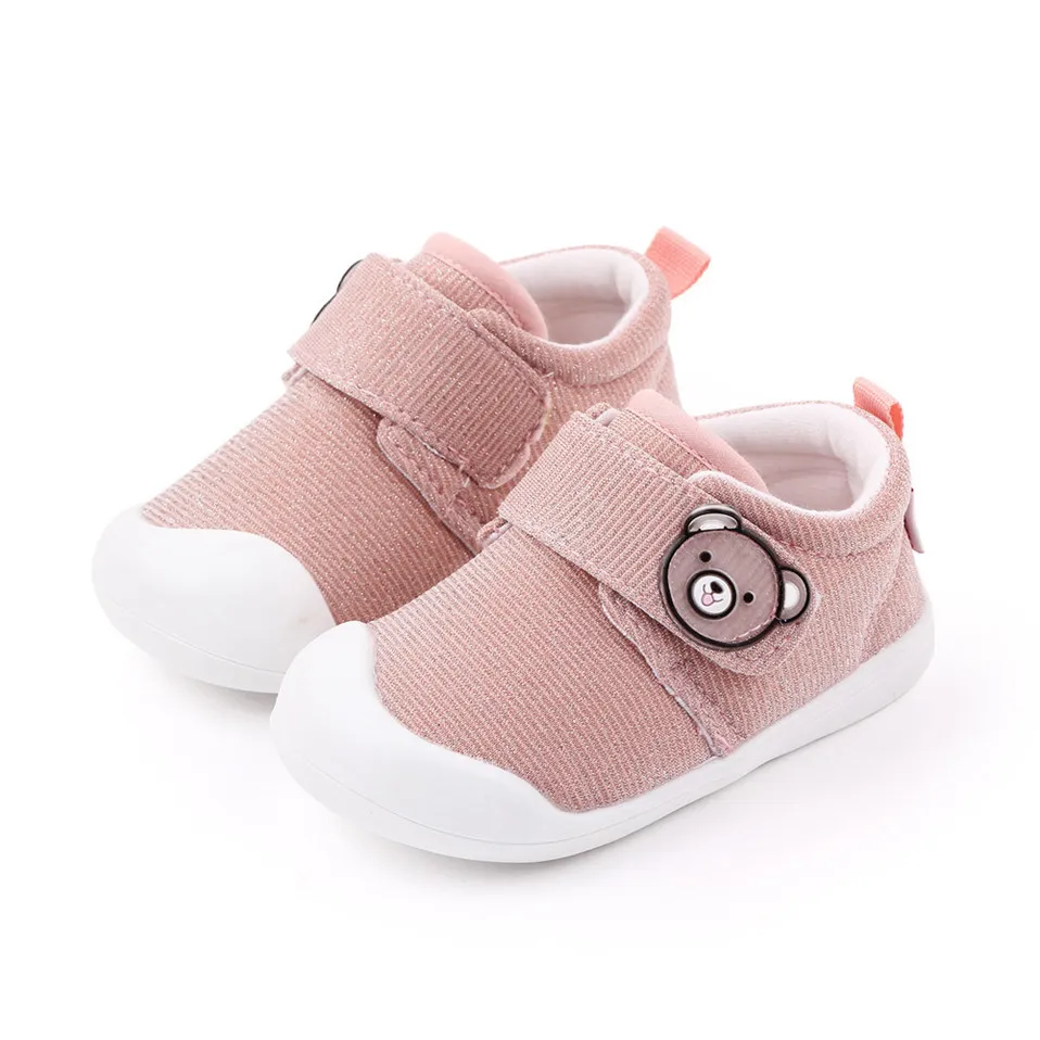 Infant Kleinkind Schuhe 2021 Frühling Mädchen Jungen Casual Schuhe Weichen Boden Rutschfeste Cartoon Hohe Qualität Baby Erste Wanderer Schuhe 210317