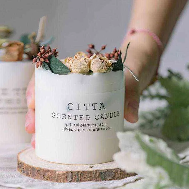 Citta Moriシリーズの香りのキャンドル天然植物キャンドルトレイキャンドルの香りの箱ギフト