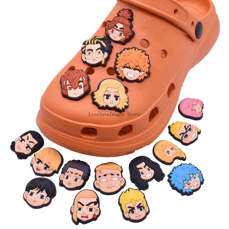 Großhandel Anime Cartoon Weichgummi PVC Croc Schuh Charm Teile Zubehör Dekoration Schnalle für Clog Armband Armband