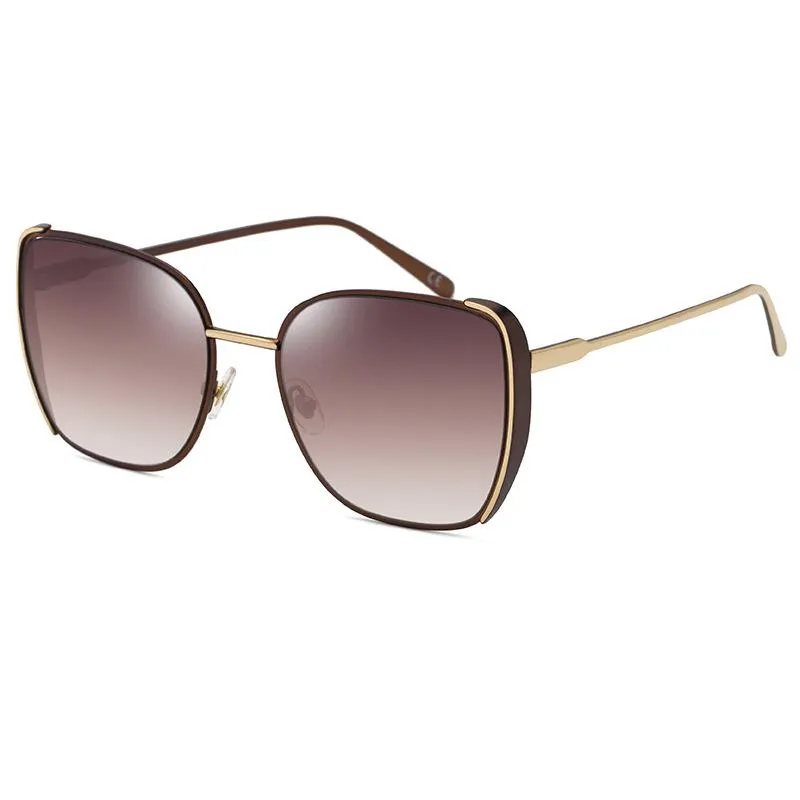 Sunglasses 2022 Fashion Metal Lrregular Cat Eye Women Channel Trendy Ladies Sun Glasses For Female Shades Eyewear2192
